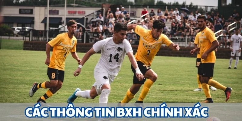 Các thông tin BXH chính xác